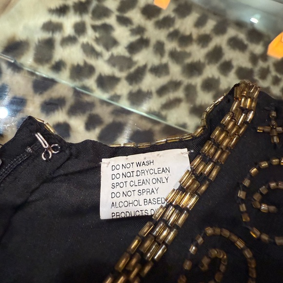 Vintage Sténay Beaded Silk Dress From India Size 6 - Picture 5 of 6